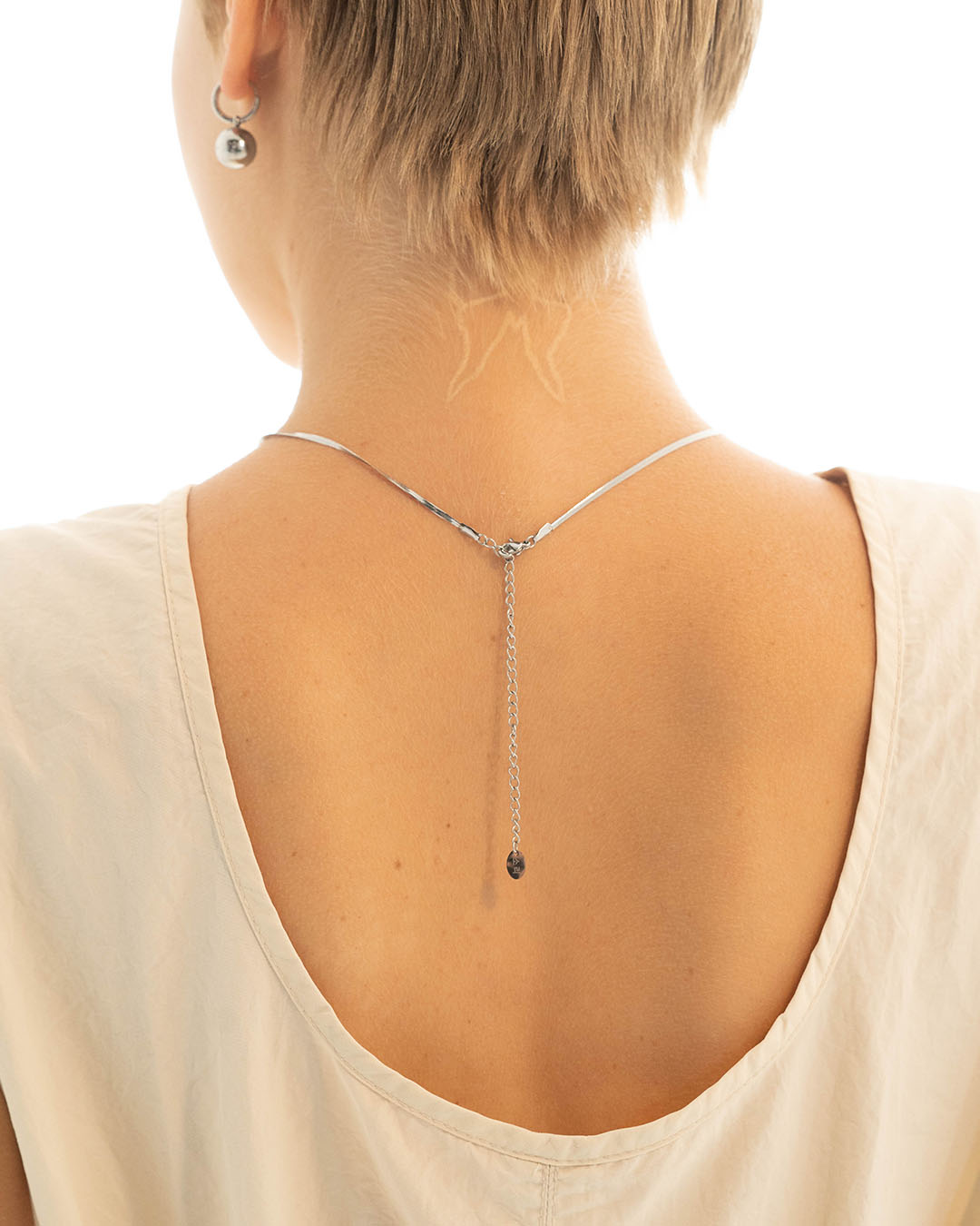 Herringbone Chain Necklace • Stainless Steel