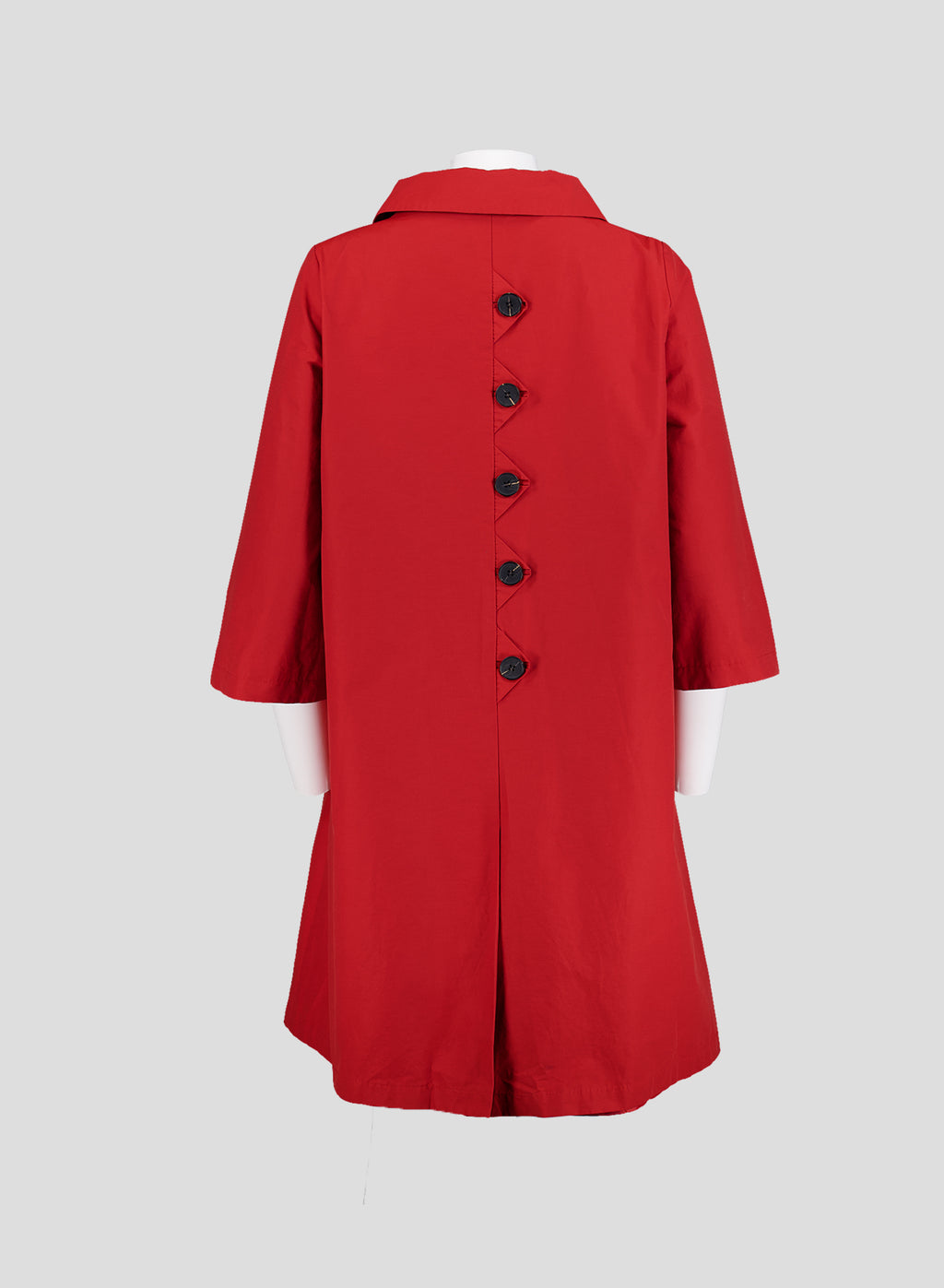 011 Vintage A-line Coat — Red