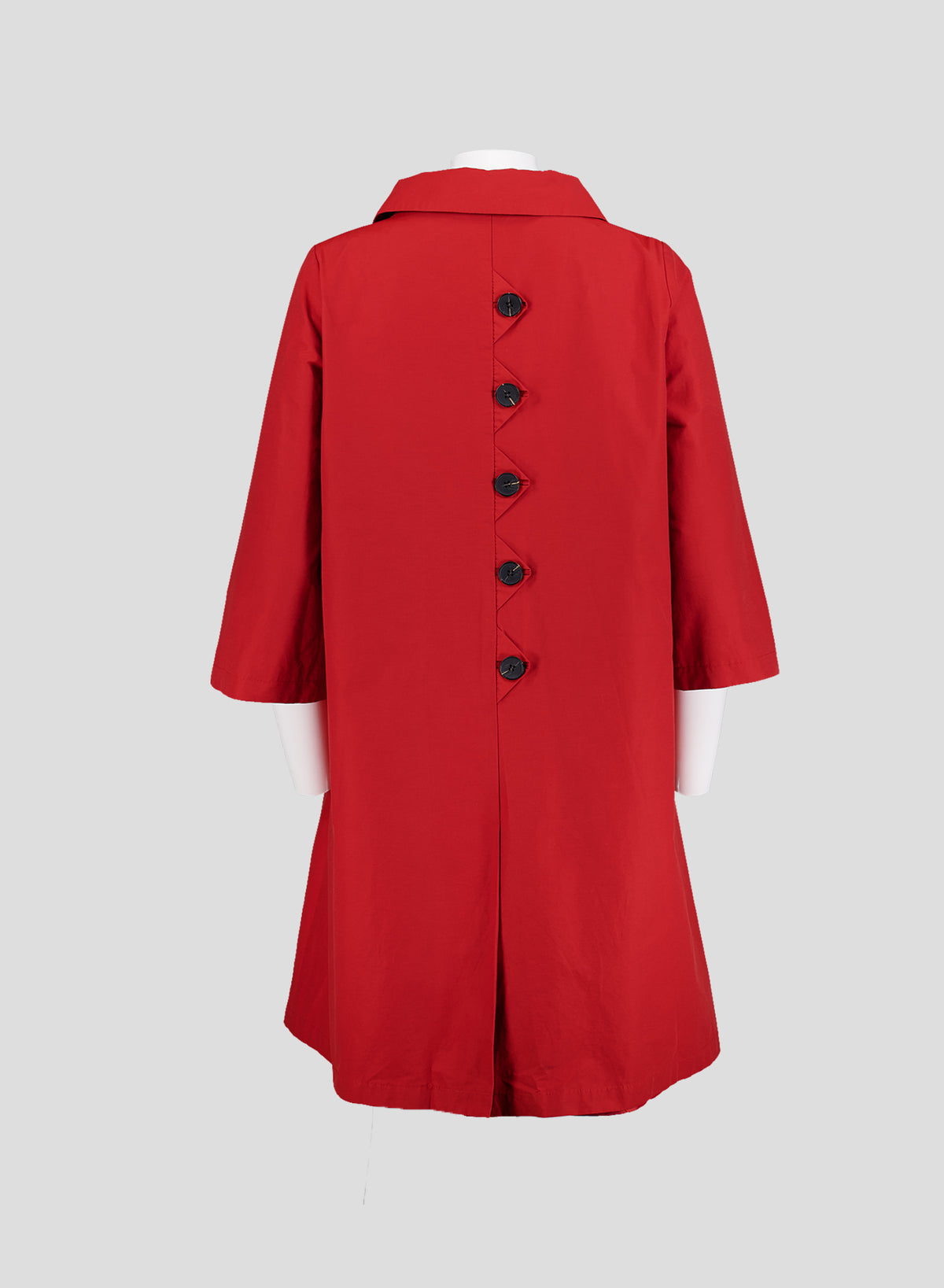 011 Vintage A-line Coat — Red