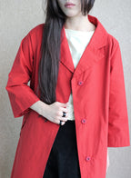 011 Vintage A-line Coat — Red