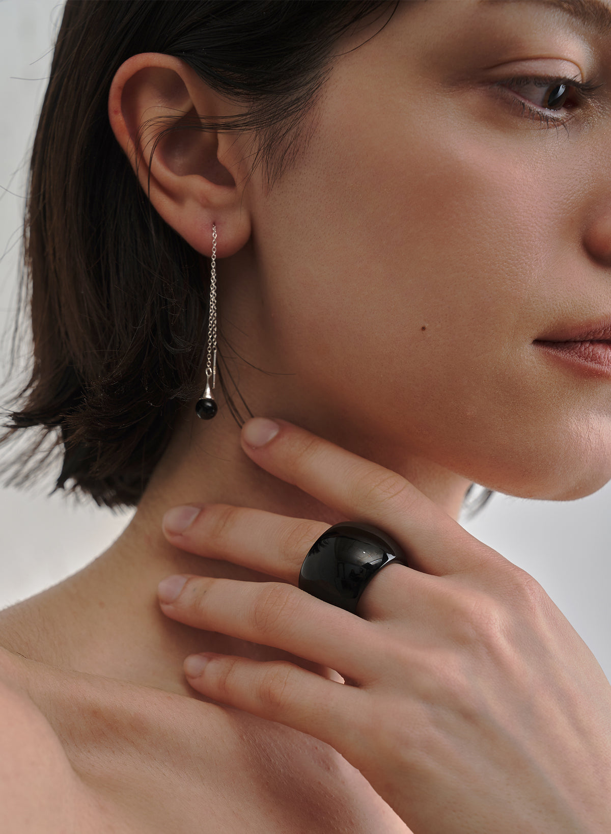 Black Onyx Bold Ring (20mm)