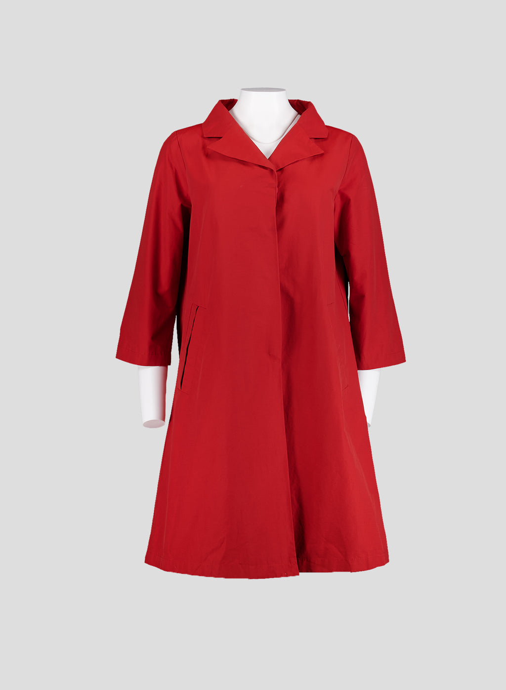 011 Vintage A-line Coat — Red