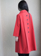 011 Vintage A-line Coat — Red
