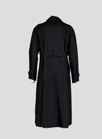 010 Vintage Maxi Raglan Coat — Black
