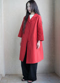 011 Vintage A-line Coat — Red
