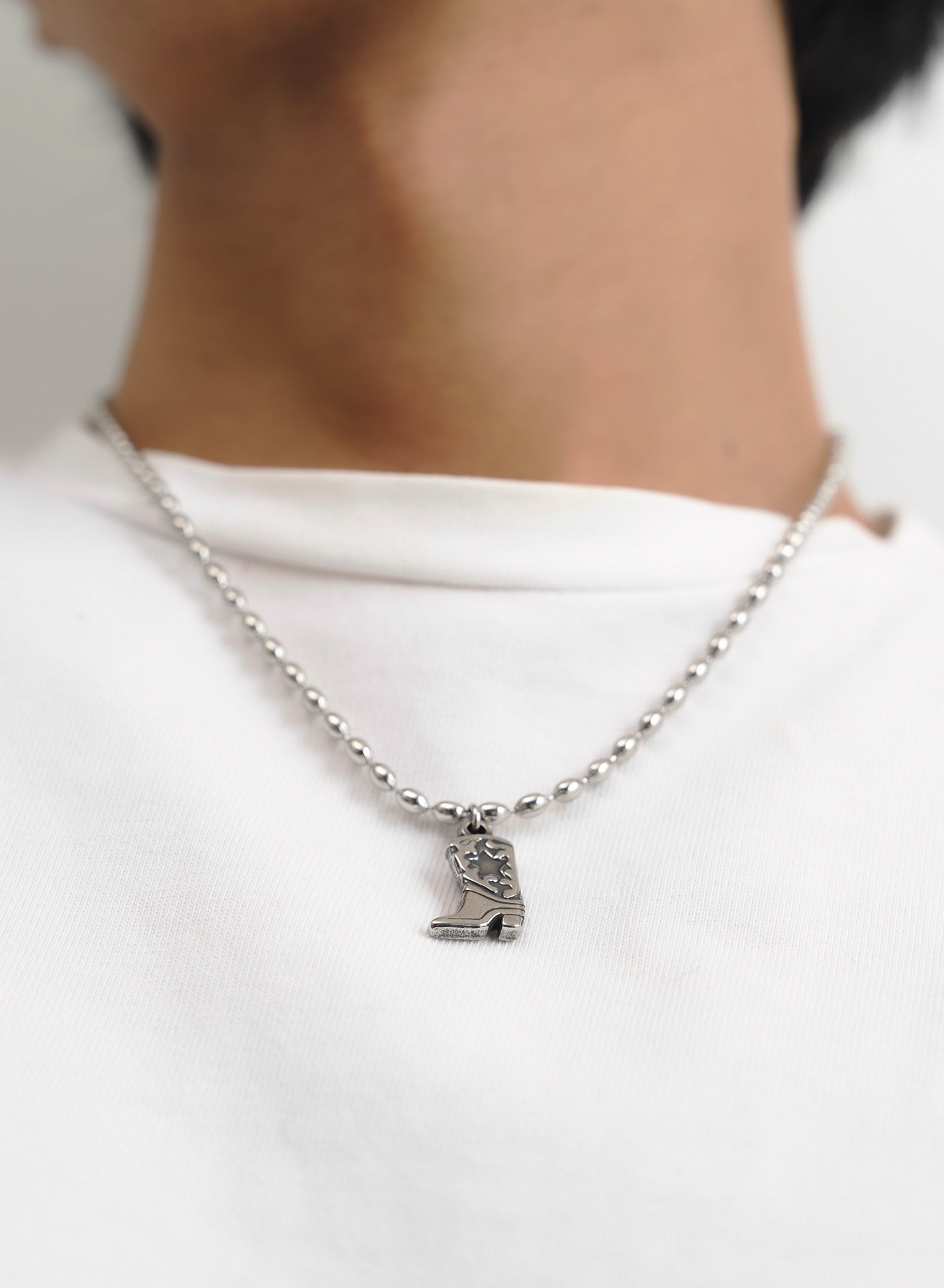 Western Cowboy Ball Necklace • Surgical Steel