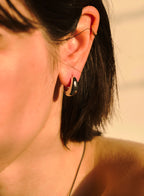 The Luna Curve One-Touch Hoop Earrings
