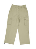 Cotton Cargo Straight Pants - (Khaki)