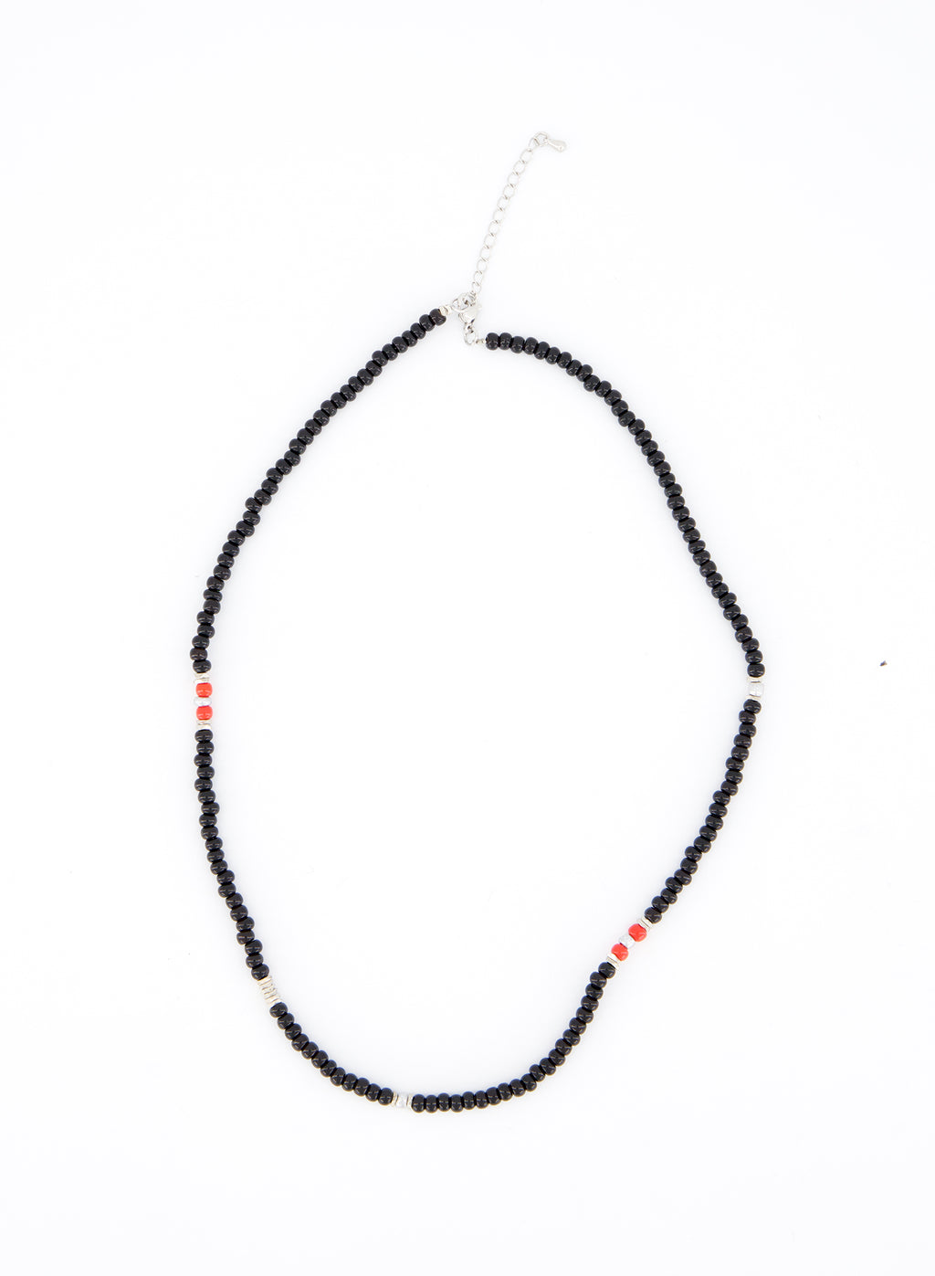 Black Beaded Necklace (Unisex)