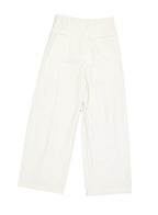 Light Wide-Leg Pants - (Cream/Black)