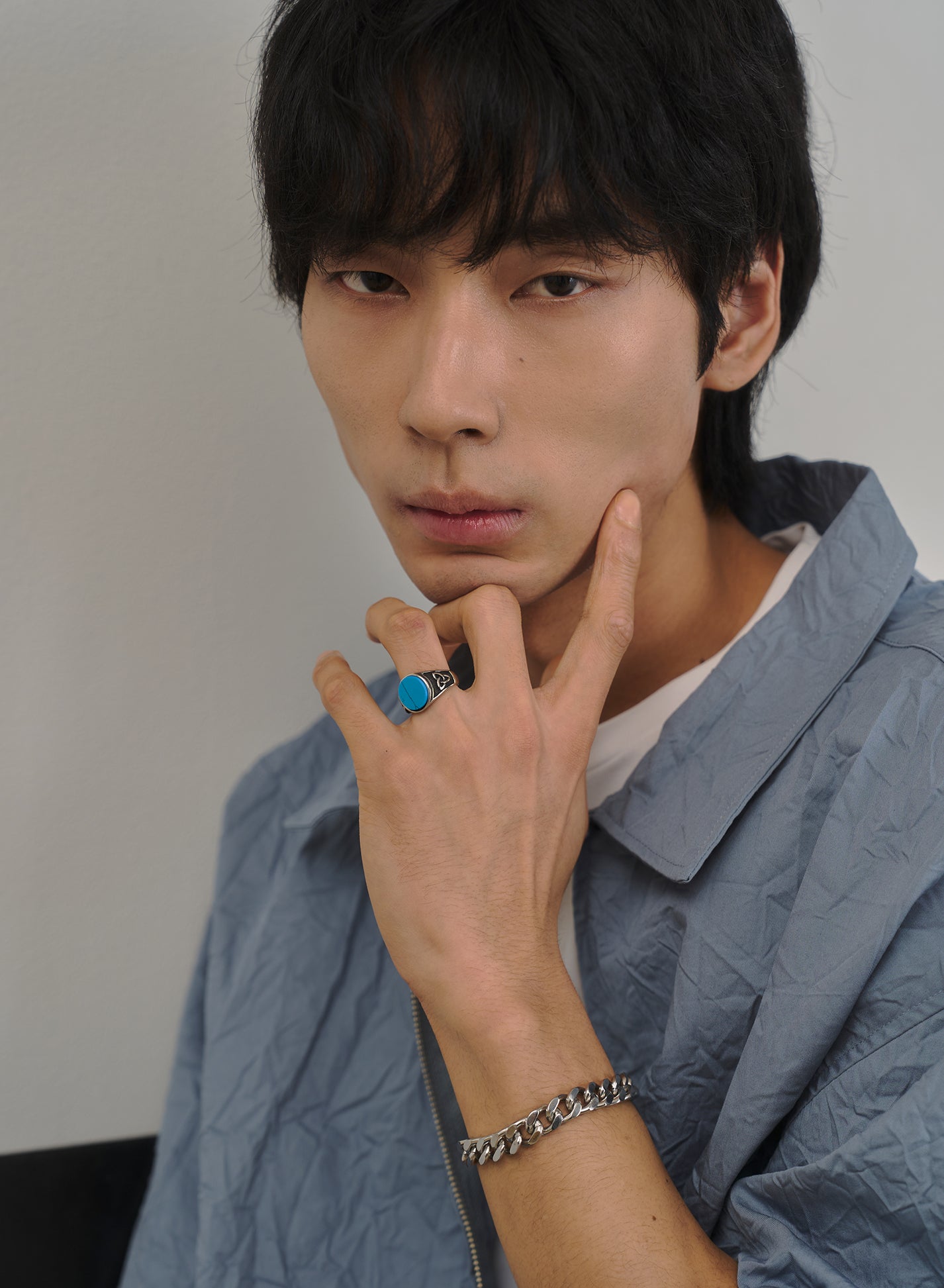 Turquoise Surgical Steel Ring • Surgical Steel