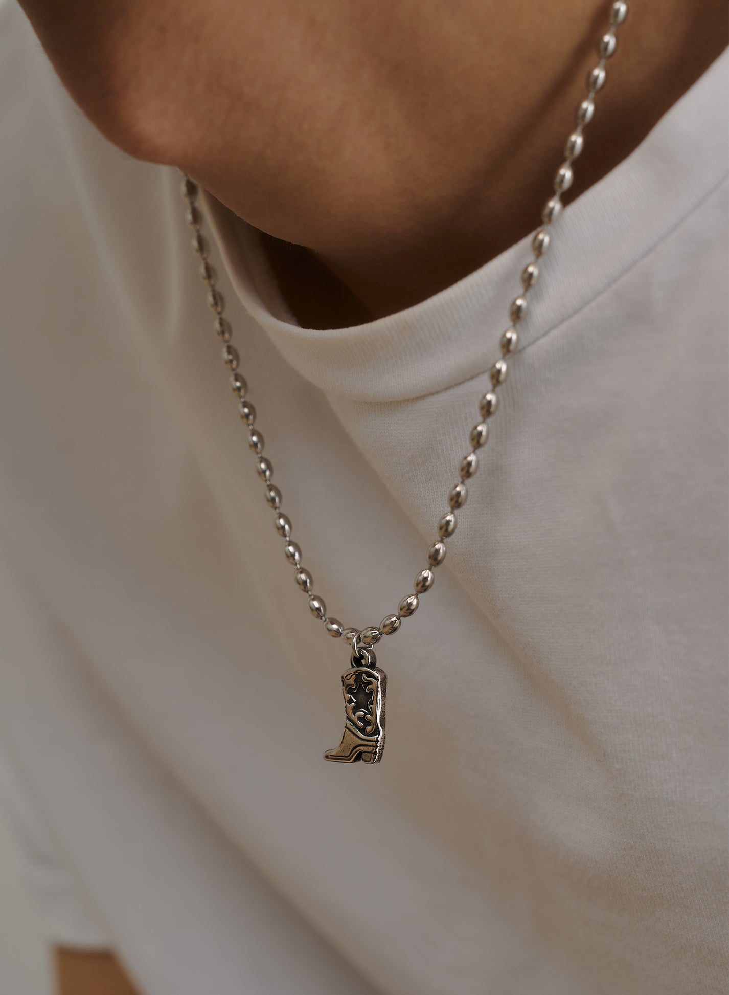 Western Cowboy Ball Necklace • Surgical Steel