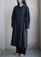 010 Vintage Maxi Raglan Coat — Black