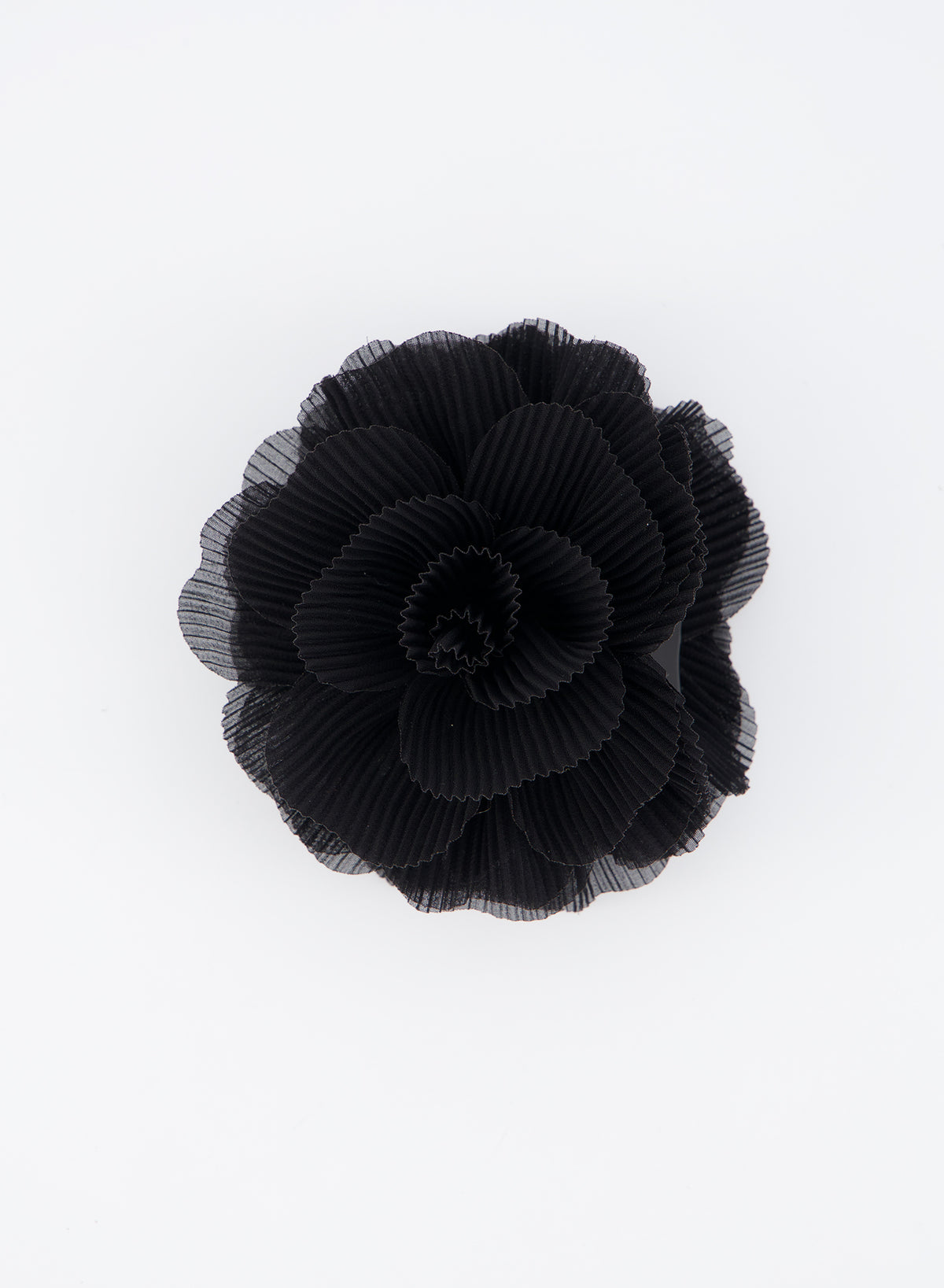 Flower Pleated Hair Claw Clip