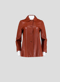 006 Vintage Genuine Leather Jacket — Orange brown