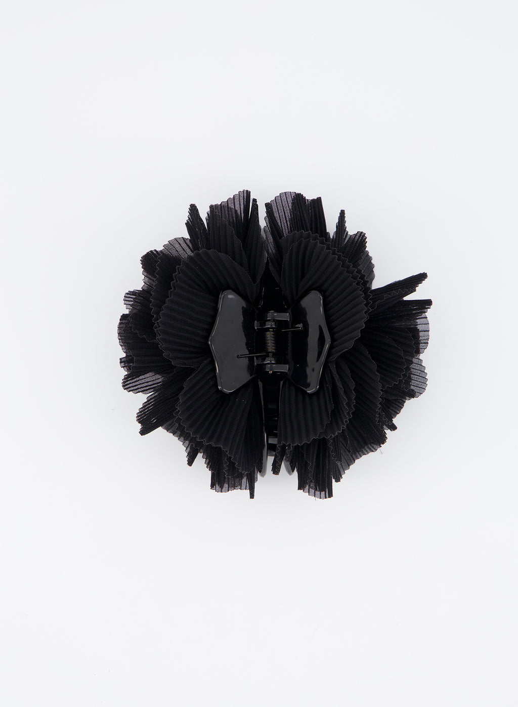 Flower Pleated Hair Claw Clip