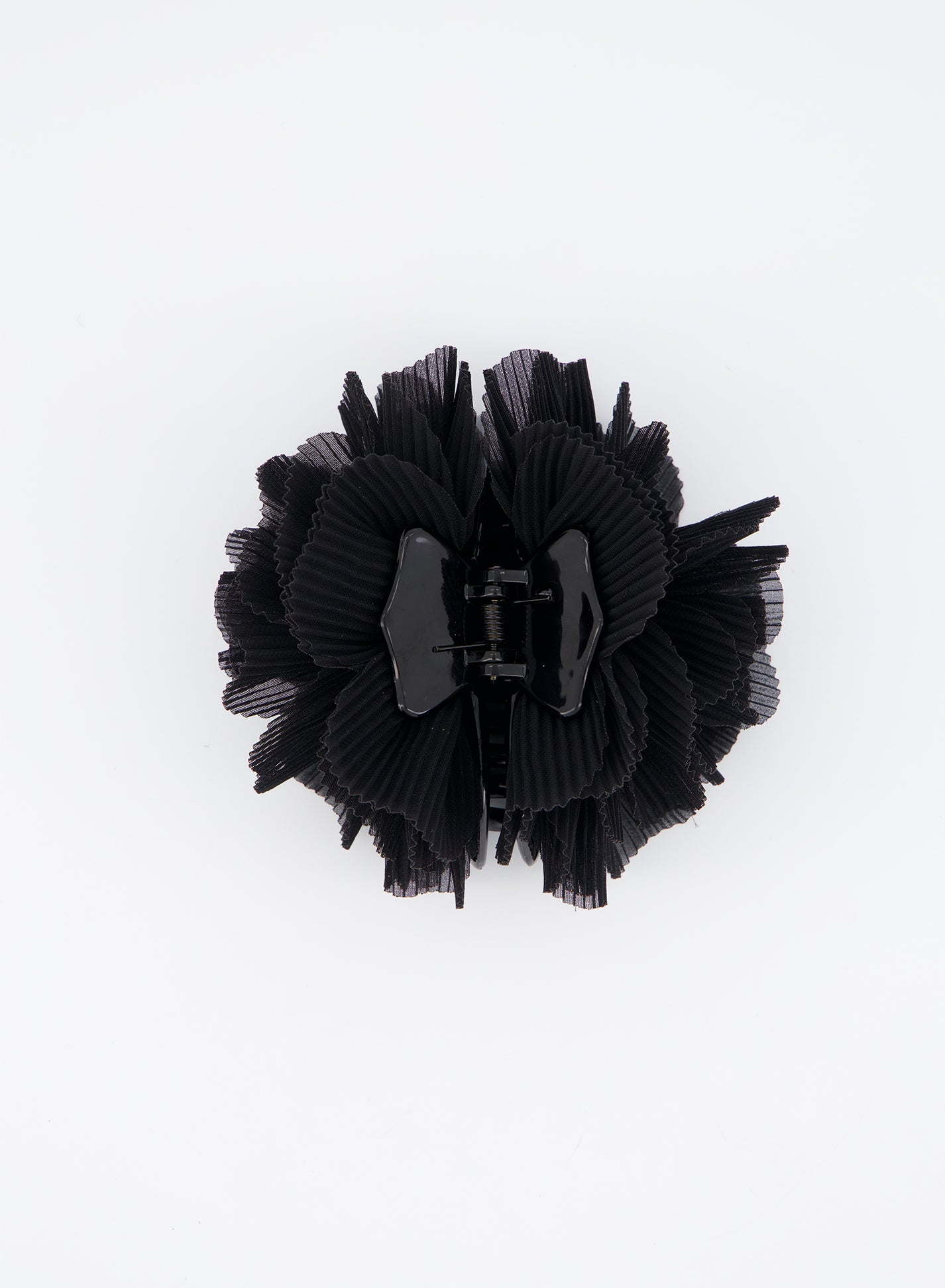 Flower Pleated Hair Claw Clip