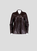 005 Vintage Genuine Leather Jacket — Dark Brown
