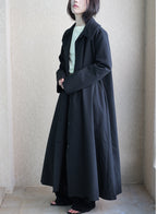 009 Vintage Maxi Swing Coat — Black