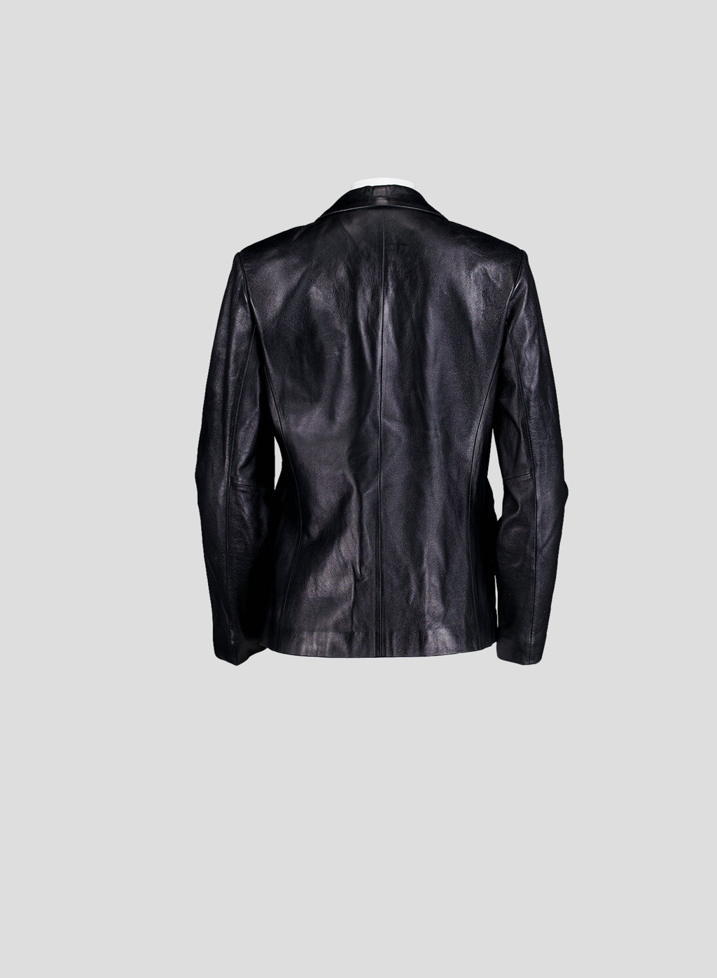 003 Vintage Genuine Leather Blazer — Black