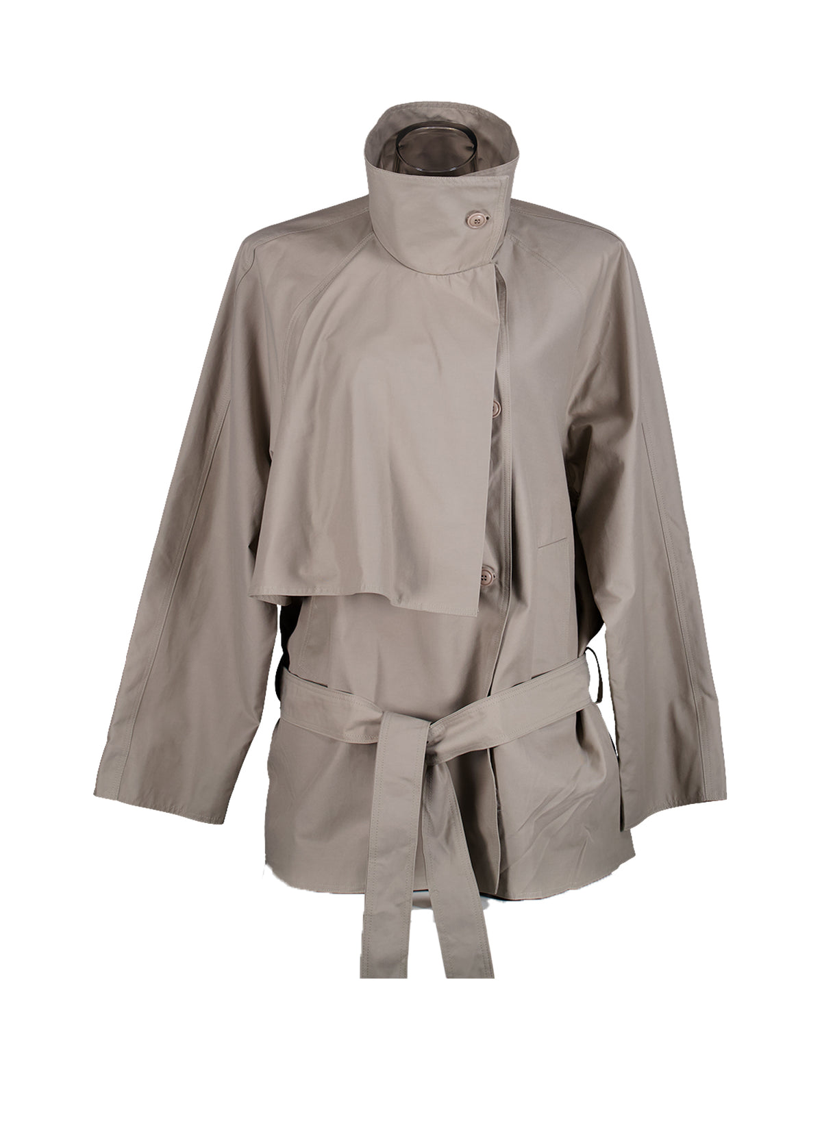 Low Trench Jacket - Warm Grey