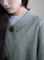 008 Japan Vintage Mac Coat — Off Green