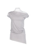 Asymmetric Off-Shoulder Top - Grey