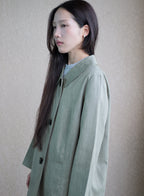 008 Japan Vintage Mac Coat — Off Green