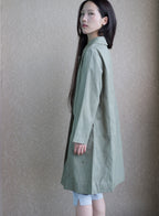 008 Japan Vintage Mac Coat — Off Green