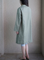 008 Japan Vintage Mac Coat — Off Green