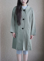 008 Japan Vintage Mac Coat — Off Green