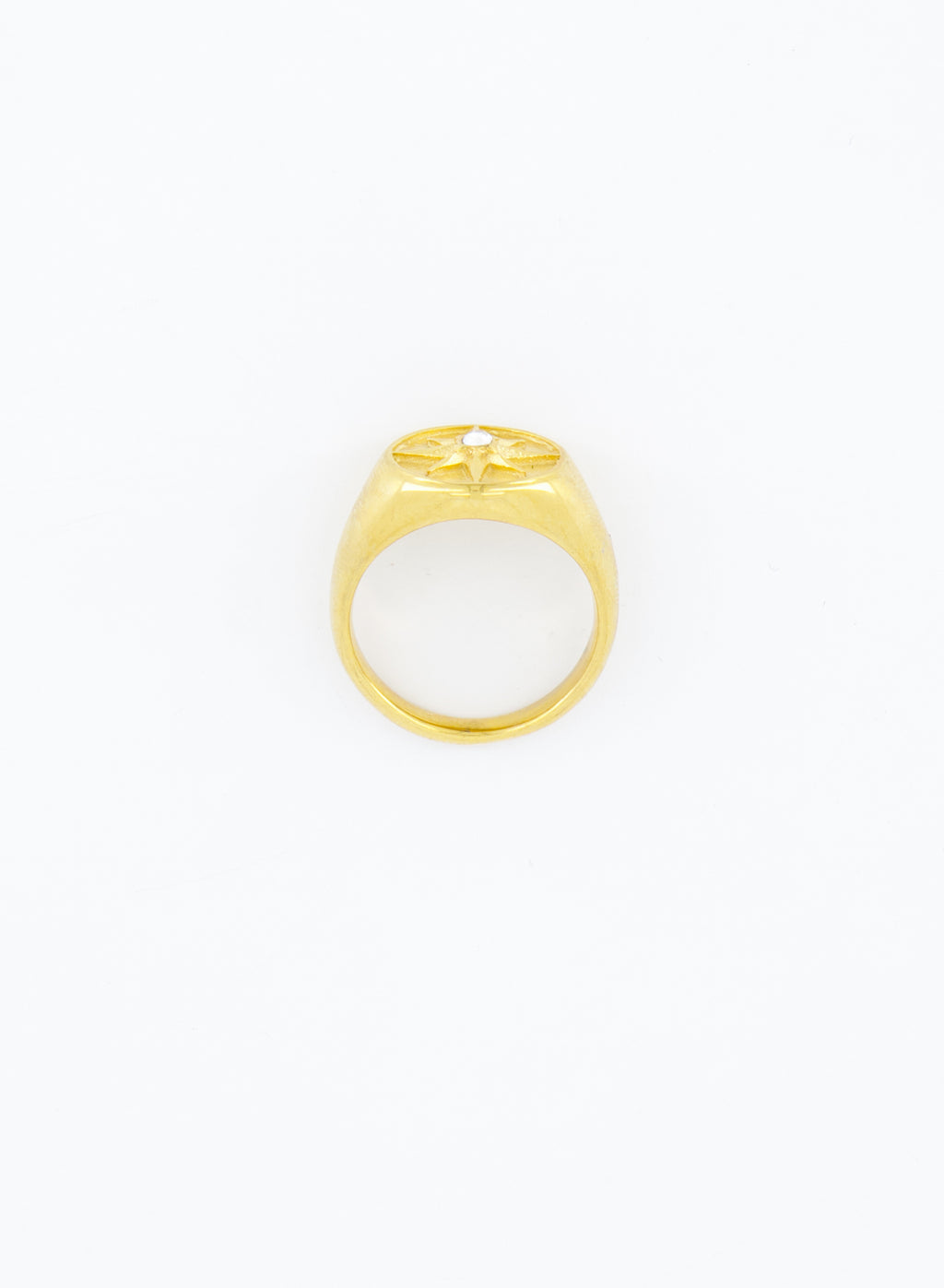 Sunny Pavé Signet Ring • Surgical Steel