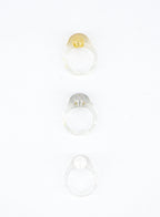 Clear Pearl Ring