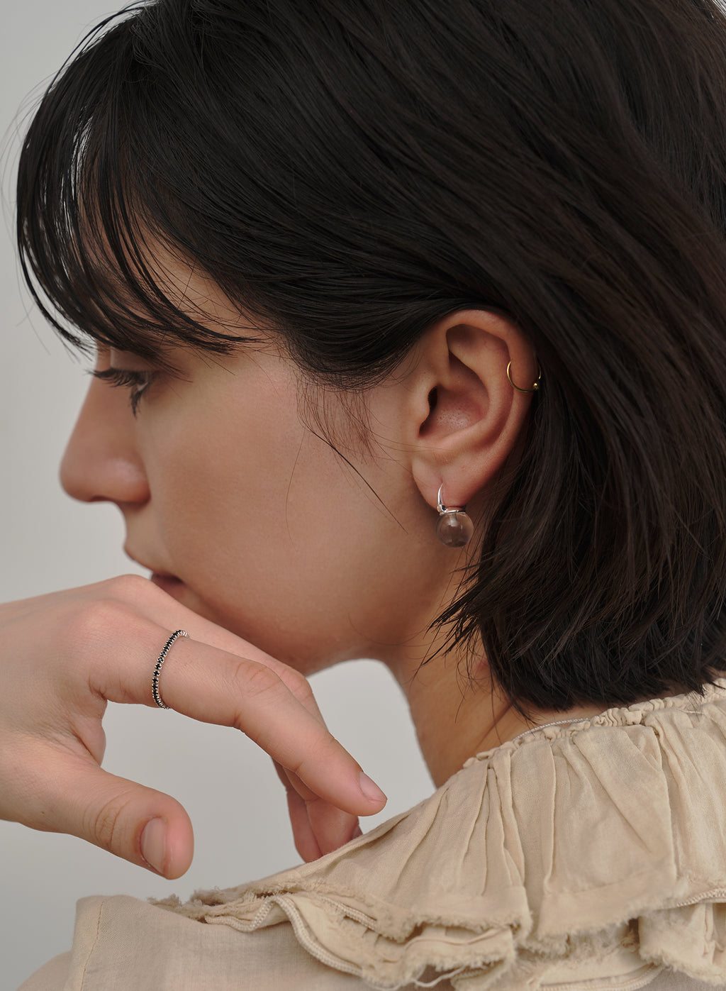 Water Drop Clear Quartz Earring