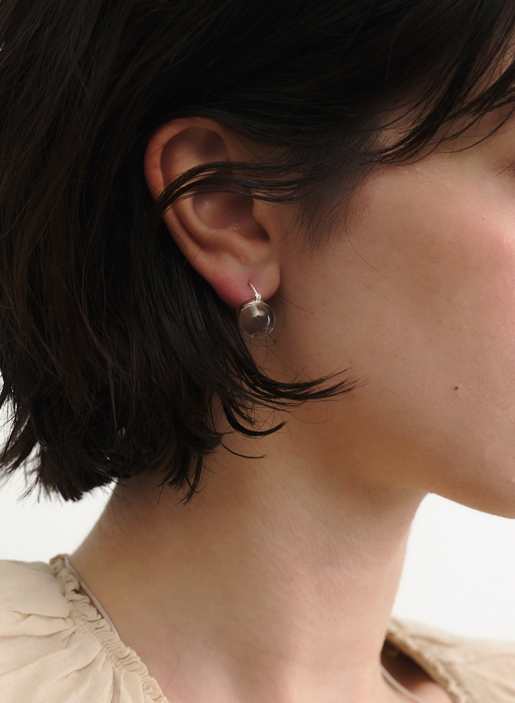 Water Drop Clear Quartz Earring