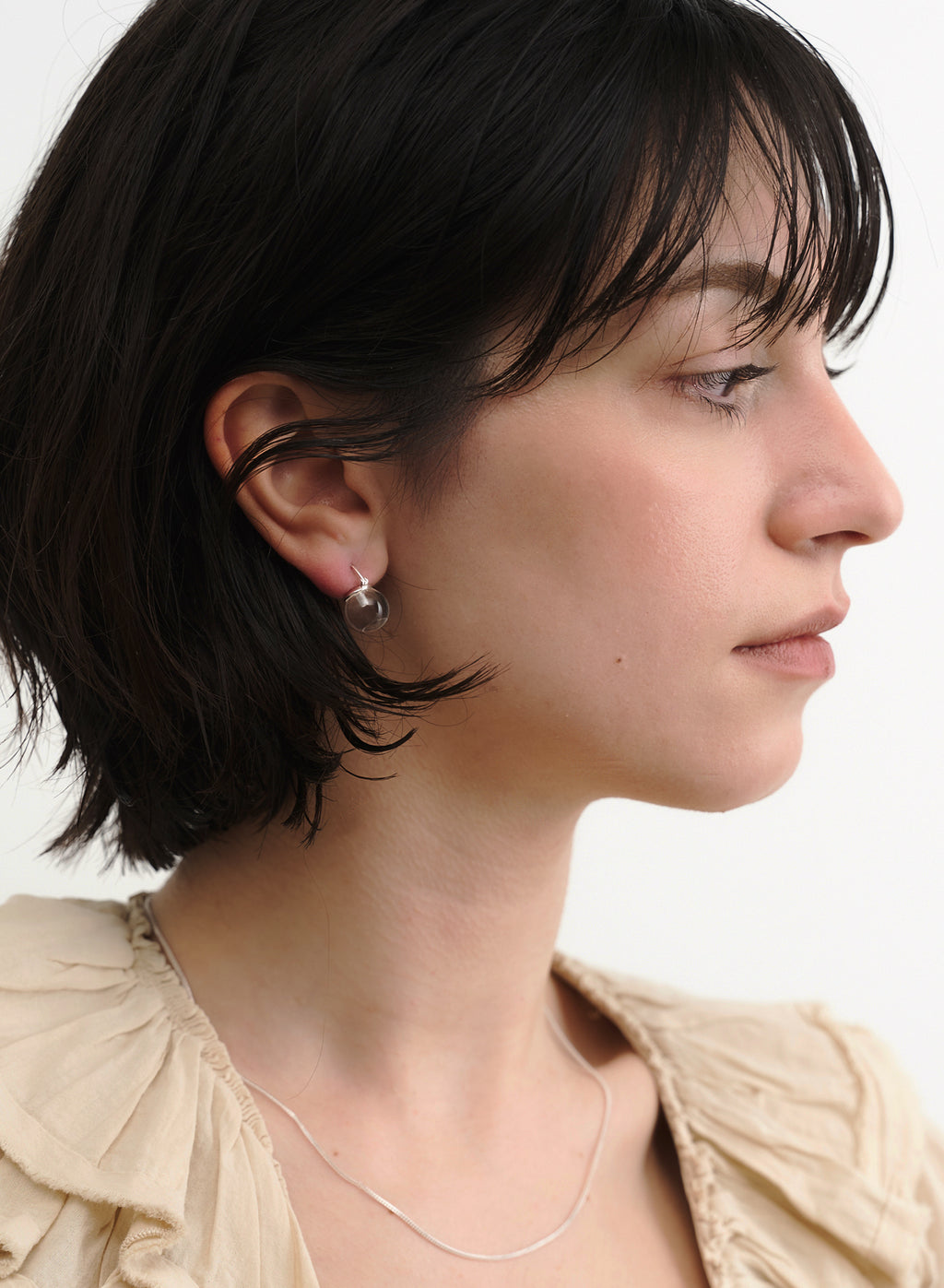 Water Drop Clear Quartz Earring