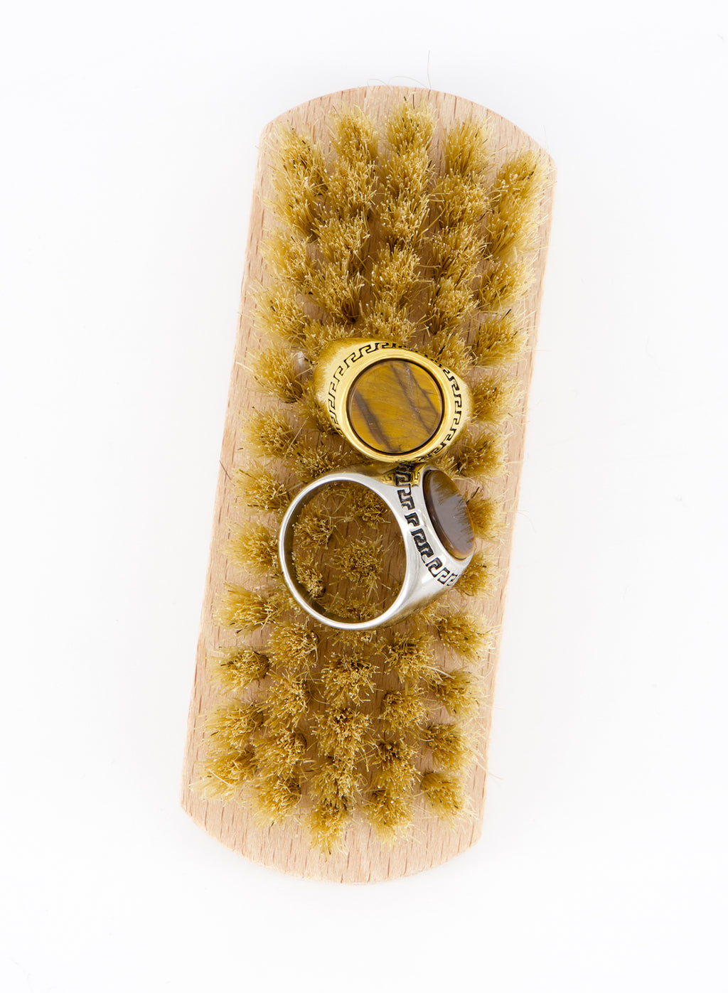 Brown Stone Signet Ring • Surgical Steel