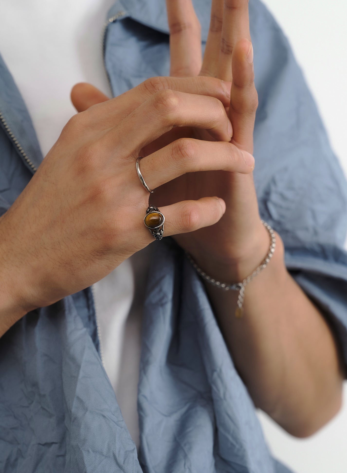 Vintage Tiger’s Eye Ring • Surgical Steel