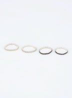 GEM TENNIS RINGS (BLACK/WHITE)