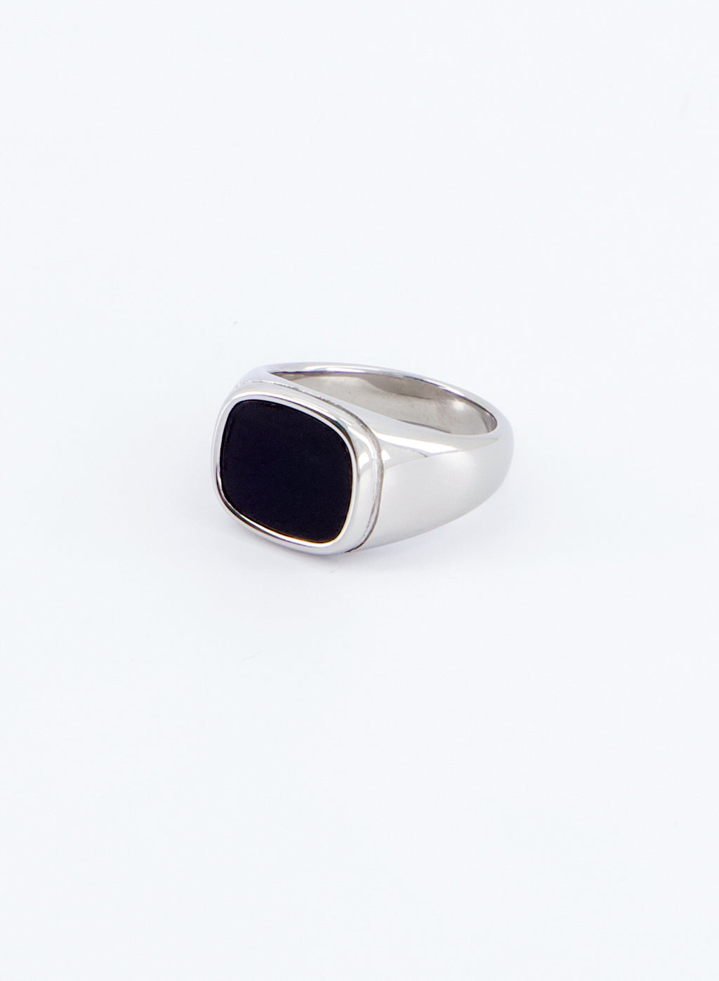 Black Square Signet Ring • Stainless Steel