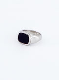 Black Square Signet Ring • Stainless Steel