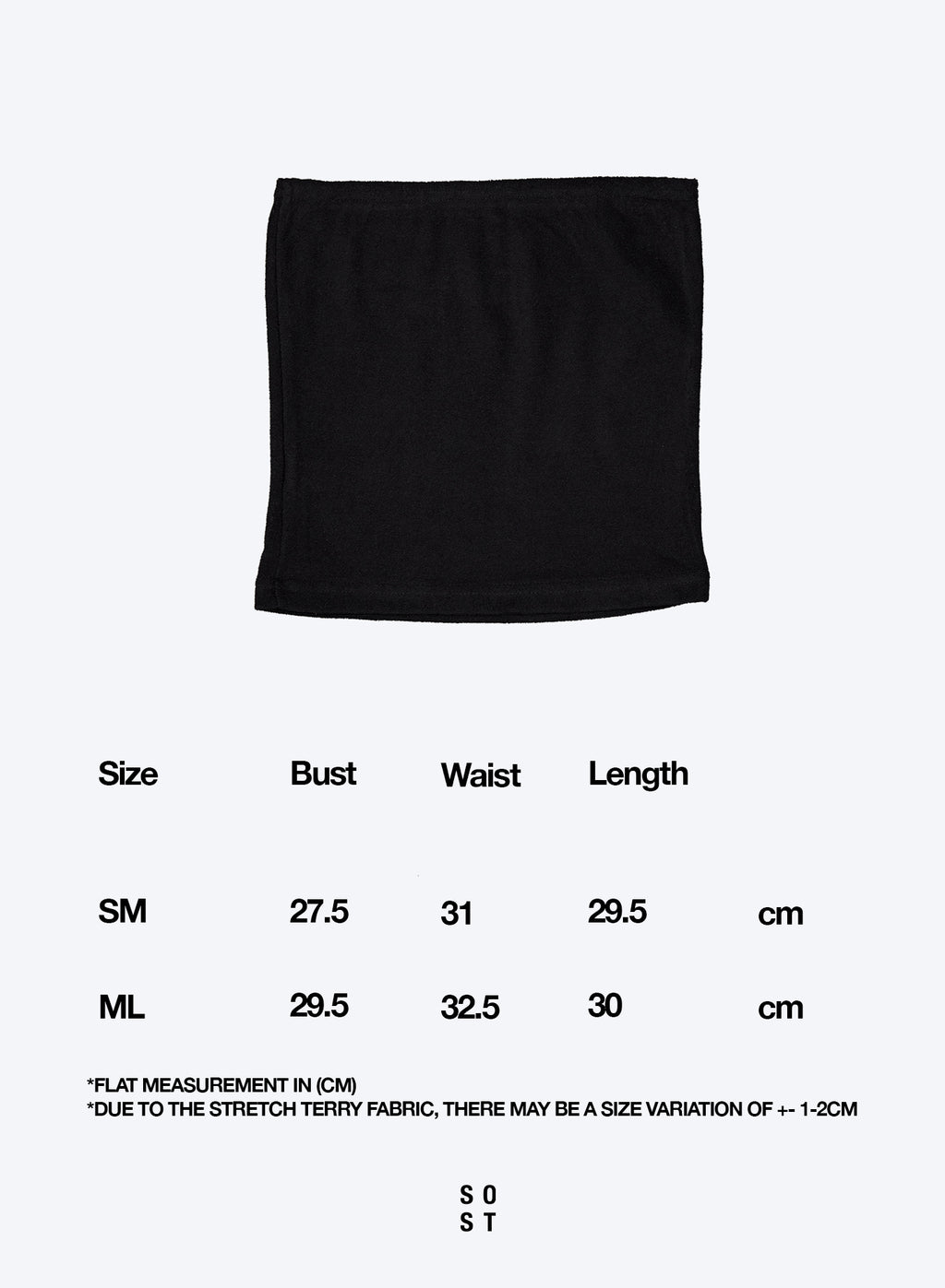 [60%OFF]Terry Tube Top - Black