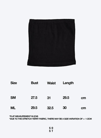 [70%OFF]Terry Tube Top - Black