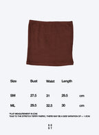 [LAST PIECE] Terry Tube Top - Brown