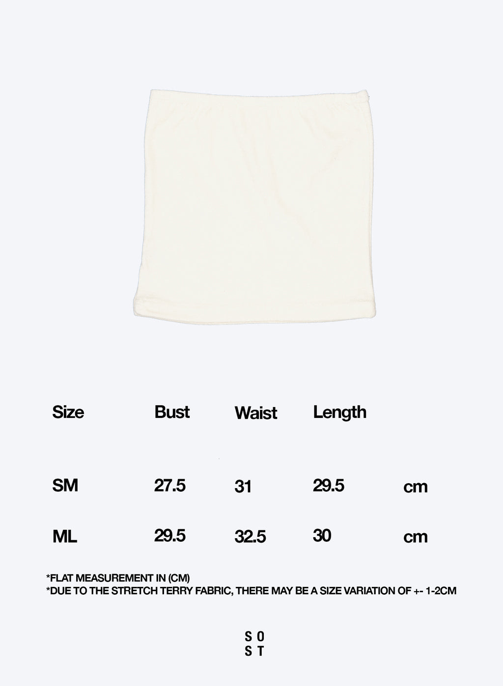 [60%OFF]Terry Tube Top - Cream