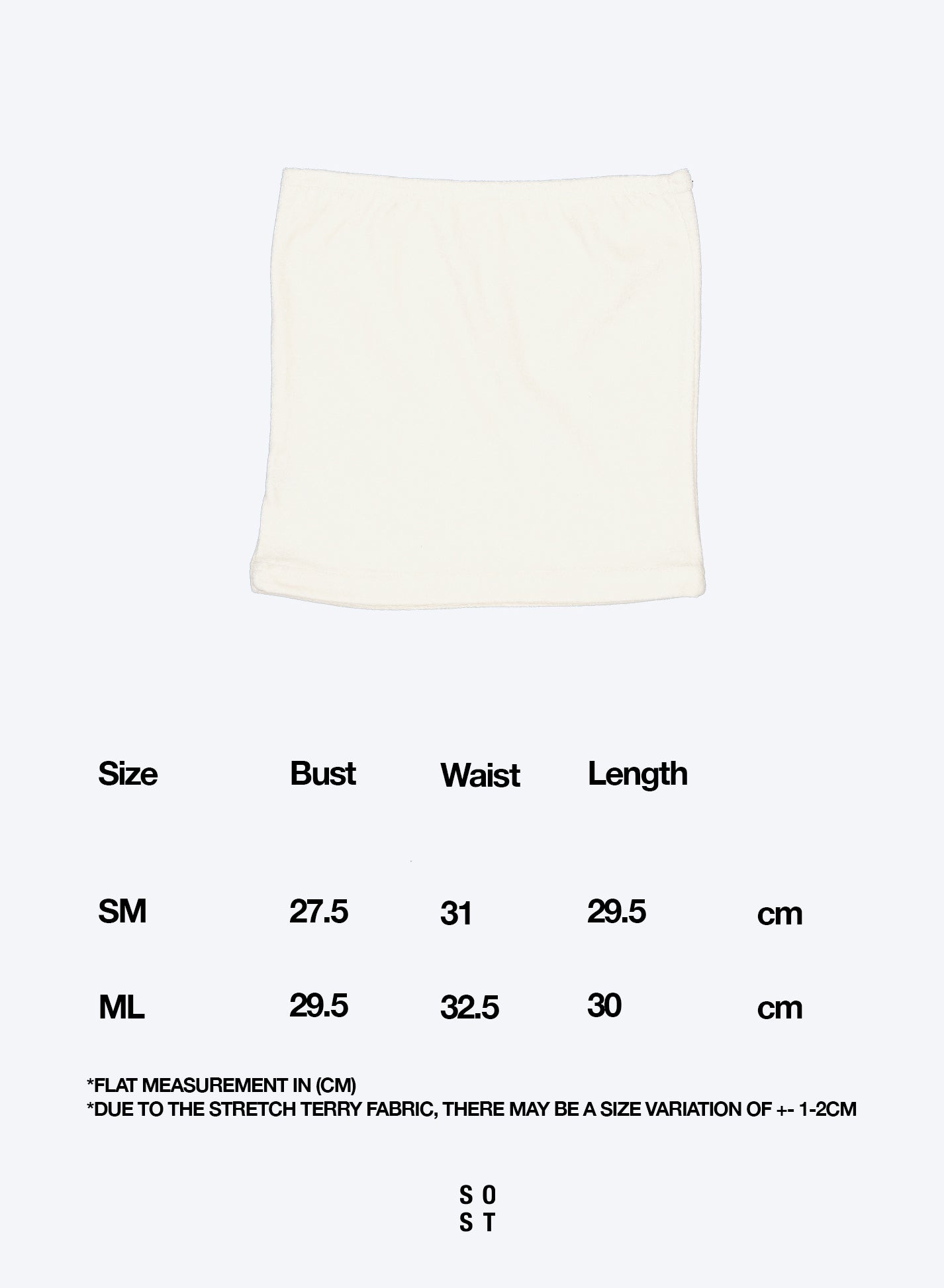 [60%OFF]Terry Tube Top - Cream