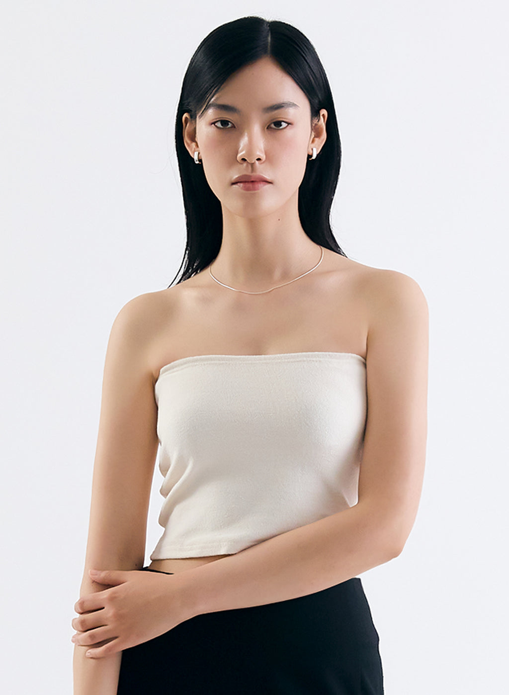 [60%OFF]Terry Tube Top - Cream