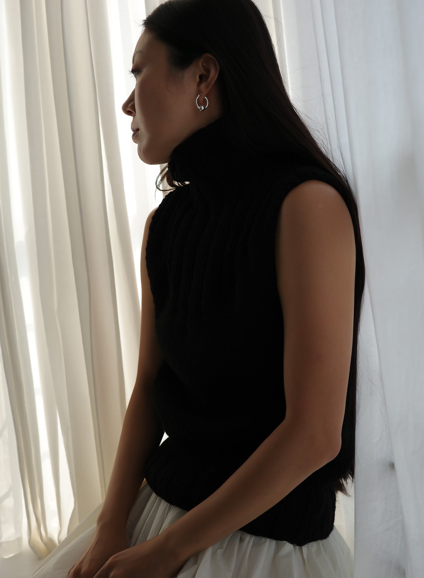 [60%OFF] Chunky Wool Knit Vest