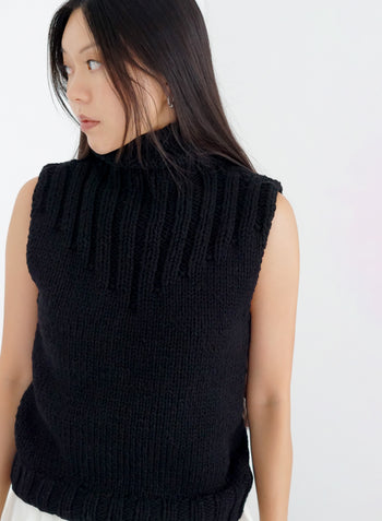 [60%OFF] Chunky Wool Knit Vest