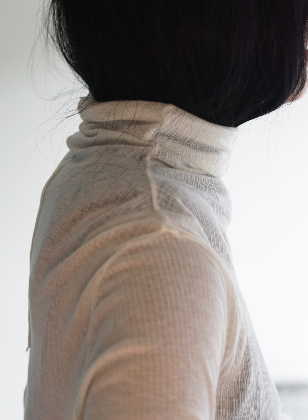 [40%OFF]Tencel Wool Blend Cropped Roll Neck